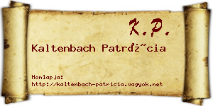 Kaltenbach Patrícia névjegykártya